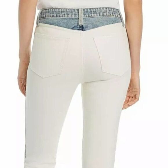 Joie Gracelyn Borderline White Blue High Rise Jean - Picture 3 of 11